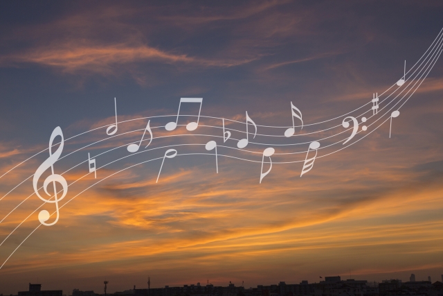 空と音符 想いに耽る